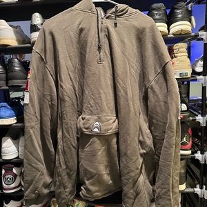 Tigershvrk 1/4 Zip Army Green Zip Up Sweatshirt